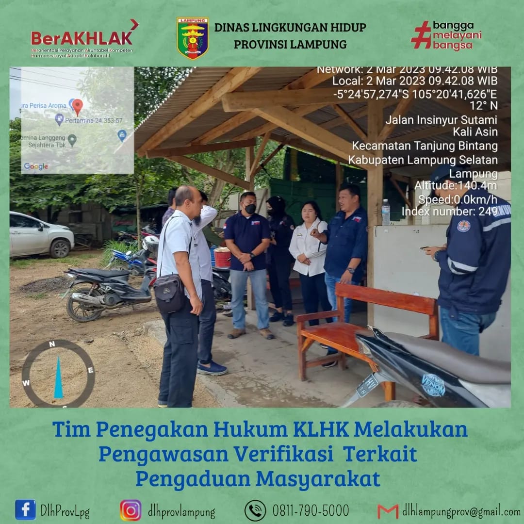 TIM PENEGAK HUKUM KLHK MELAKUKAN PENGAWASAN VERIFIKASI TERKAIT PENGADUAN MASYARAKAT